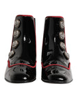 Dolce & Gabbana Black Jackie Buttoned Chelsea Boots Shoes