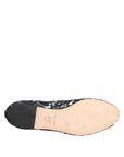 Dolce & Gabbana Blue Taormina Lace Crystals Flats Shoes