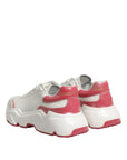 Dolce & Gabbana White Pink Daymaster Low Top Sneakers Shoes