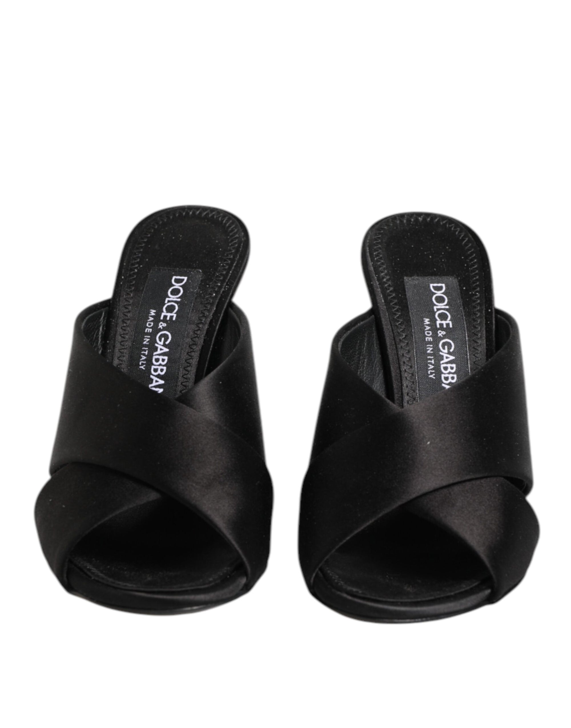 Dolce &amp; Gabbana Black Keira Baroque High Heel Sandals Shoes