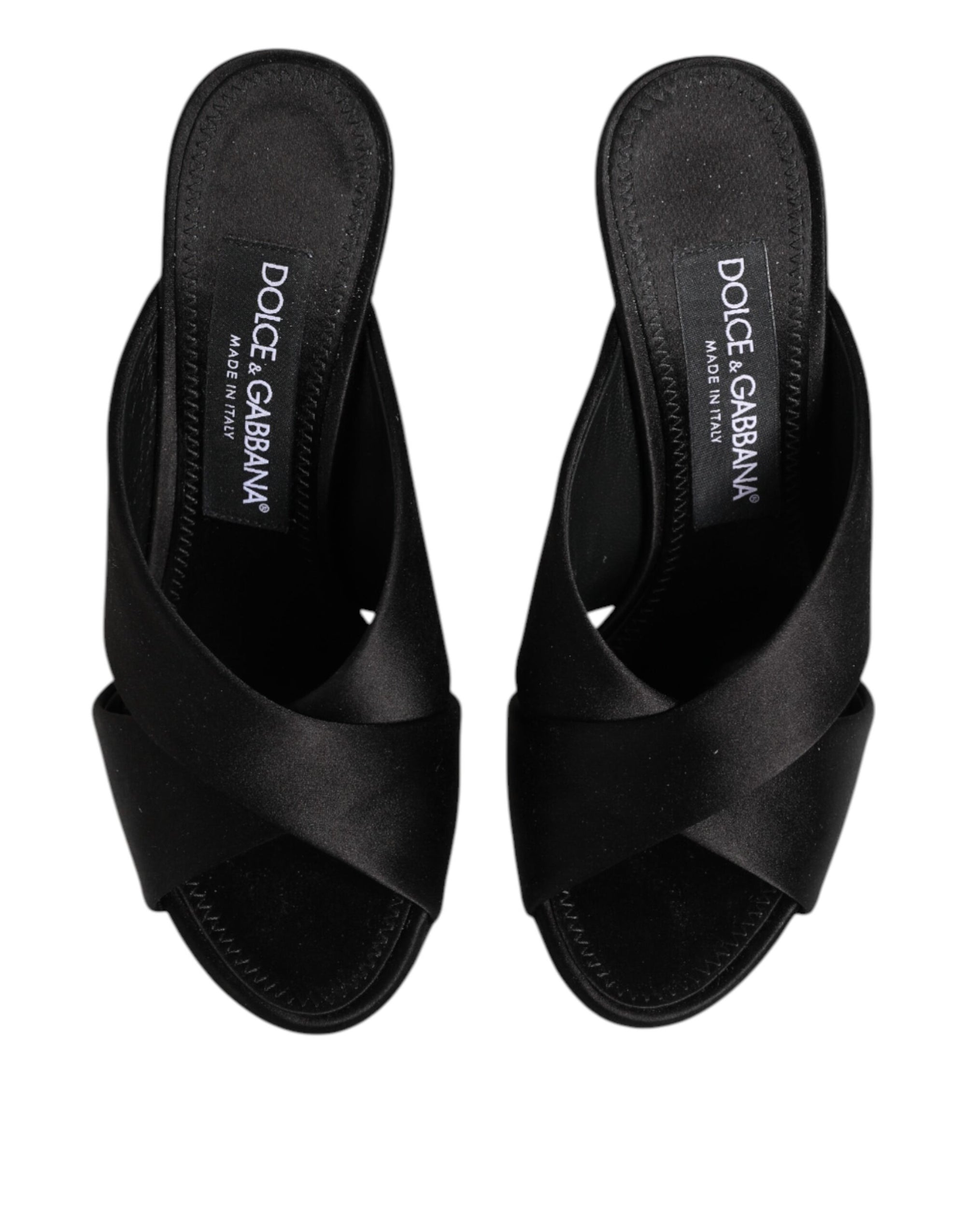 Dolce &amp; Gabbana Black Keira Baroque High Heel Sandals Shoes