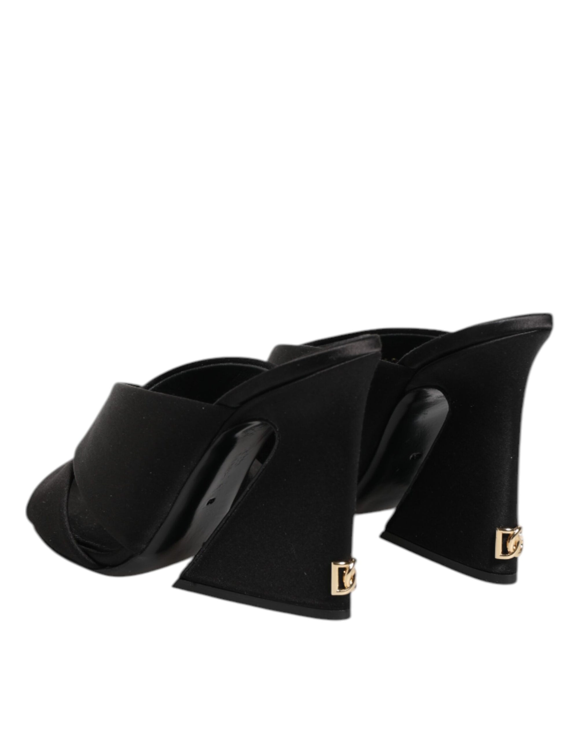 Dolce &amp; Gabbana Black Keira Baroque High Heel Sandals Shoes