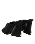 Dolce & Gabbana Black Keira Baroque High Heel Sandals Shoes