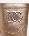 Dolce & Gabbana Rose Gold Rubber Pull On Rain Boots  Shoes