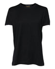 Dolce & Gabbana Black Cotton DG Print Short Sleeve Top T-shirt