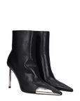 Off-White Black Leather Ankle Boots