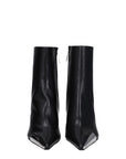 Off-White Black Leather Ankle Boots