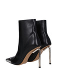 Off-White Black Leather Ankle Boots