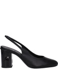 Max Mara Black Leather High Heel Pumps