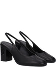 Max Mara Black Leather High Heel Pumps