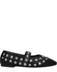 Stella McCartney Black Leather Ballet Flats