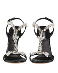 Dolce & Gabbana Black Keira Crystals Heels Sandals Shoes