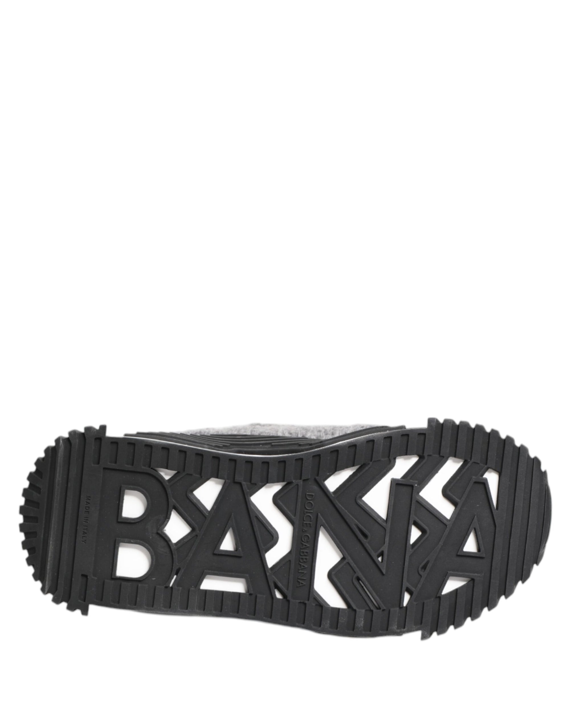 Dolce &amp; Gabbana Black Gray NS1 Low Top Sneakers Shoes