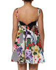 Dolce & Gabbana Multicolor Patchwork Cotton AlineMini Dress