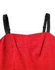 Dolce & Gabbana Red Stretch Bodycon Sheath Knee Length Dress