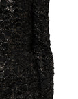 Dolce & Gabbana Black Sequin Bouclé Tweed Sheath Dress
