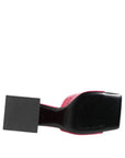 Dolce & Gabbana Pink Open Toe Block Heel Mules Sandals Shoes