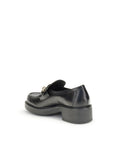 Gucci Black Calf Leather Bos Taurus Slip-On Loafers