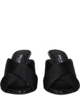 Dolce & Gabbana Black Satin Stiletto Heel Sandals