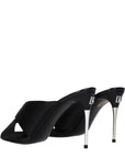 Dolce & Gabbana Black Satin Stiletto Heel Sandals