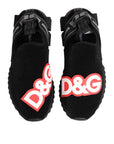Dolce & Gabbana Black Grey Slip On Sorrento Sneakers Shoes