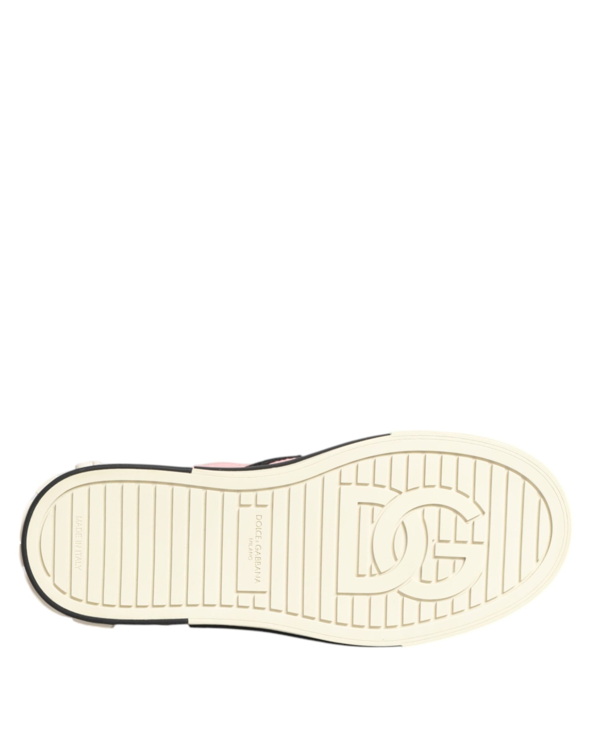 Dolce &amp; Gabbana Pink Quilted Nylon Slip-On Sneaker Shoes