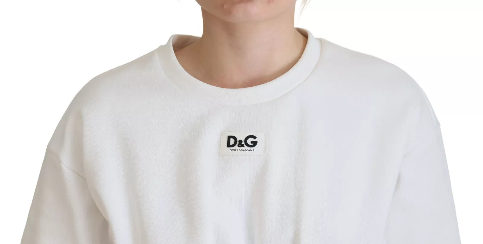 Dolce &amp; Gabbana White Cotton Corset Stretch Top  T-shirt