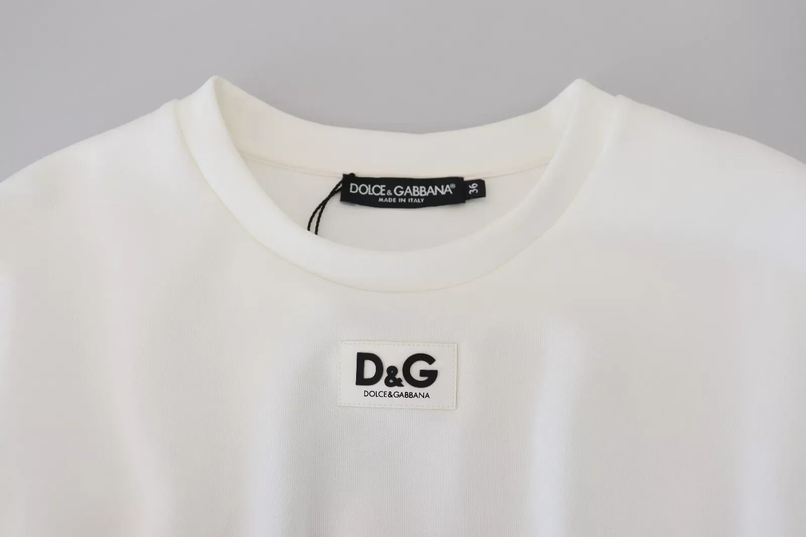 Dolce &amp; Gabbana White Cotton Corset Stretch Top  T-shirt
