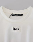 Dolce & Gabbana White Cotton Corset Stretch Top  T-shirt