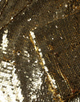 Dolce & Gabbana Gold Sequin Long Sleeve Mini Dress