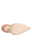 Dolce & Gabbana Cipria Nude Satin Mesh Stiletto Pumps Shoes