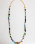 Dolce & Gabbana Multicolor Murano Glass Beads Brass Women Jewelry Necklace