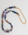 Dolce & Gabbana Multicolor Murano Glass Beads Gold Brass Chain Jewelry Necklace