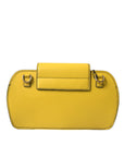 Dolce & Gabbana Yellow Smooth Leather DG Logo Clutch Crossbody Case Bag