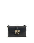 PINKO Black Leather Shoulder Bag