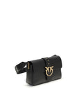 PINKO Black Leather Shoulder Bag