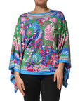 Dolce & Gabbana Multicolor Floral Printed Tunic Blouse Top