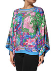 Dolce & Gabbana Multicolor Floral Printed Tunic Blouse Top