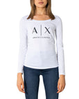 Armani Exchange White Cotton Long Sleeve T-Shirt