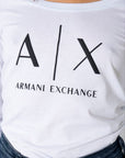 Armani Exchange White Cotton Long Sleeve T-Shirt