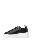 Armani Exchange Black Artificial Leather Low Top Sneakers