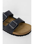 Birkenstock Black Synthetic Flat Sandals