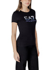EA7 Emporio Armani Black Cotton T-Shirt