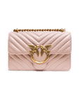 PINKO Powder Pink Love One Mini Shoulder Bag