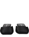 Prada Black Satin Flat Sandals