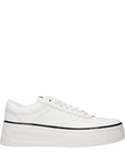 Jil Sander White Leather Platform Sneakers