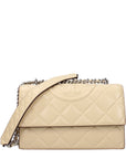 Tory Burch Beige Leather Crossbody Bag