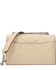 Tory Burch Beige Leather Crossbody Bag