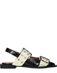 Ganni Black Polyethylene Flat Sandals