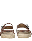 Stella McCartney Brown Leather Flat Sandals